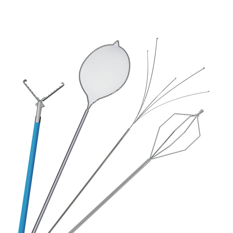 Disposable endoscopic foreign body forceps — tooth, basket-net, claw and net-pocket retrieval heads