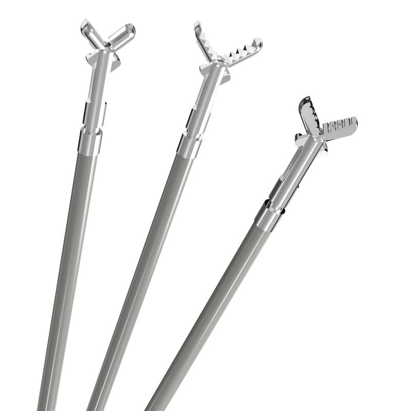 Disposable hot biopsy forceps — flat, peaked and alligator monopolar cautery jaws