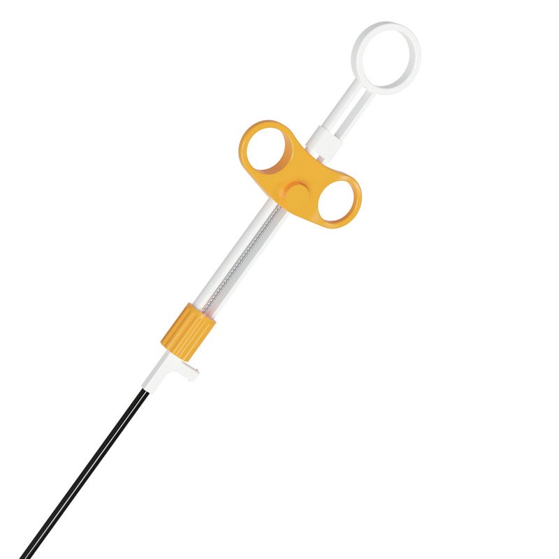 Three-ring yellow and white basket control handle